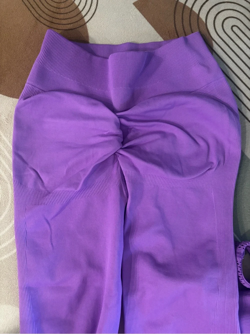 one.one Women's Purple Seamless Sports Set - Tank & Leggings